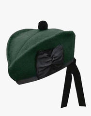 HIGHLAND PLAIN DARK GREEN GLENGARRY HAT - Scottish Kilt Jacket™ USA-UK
