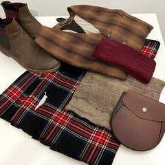 Men’s kilt in classic clan tartan – 8-yard pleated design