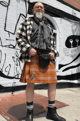 Scottish casual kilt with pleats and straps – breathable design