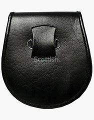 3 TASSEL LEATHER KILT SPORRAN IN BLACK - Scottish Kilt Jacket™ USA-UK