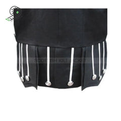 Black Gabardine Guards Style Doublet Jacket