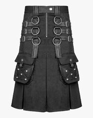 Gothic Black Utility Kilt - Scottish Kilt Jacket™ USA-UK
