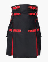 GOTHIC HYBRID BLACK RAINBOW KILT - scottish kilt jacket