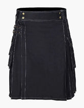 TACTICAL UTILITY KILT IN BLACK - Scottish Kilt Jacket™ USA-UK