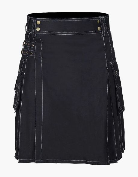 TACTICAL UTILITY KILT IN BLACK - Scottish Kilt Jacket™ USA-UK