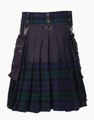 STYLISH BLACK WATCH HYBRID UTILITY KILT - scottish kilt jacket
