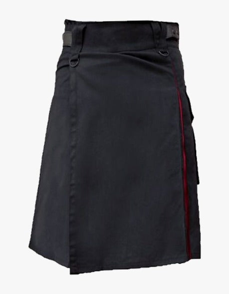 WOMEN'S RED AND BLACK HYBRID KILT - Scottish Kilt Jacket™ USA-UK