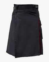 WOMEN'S RED AND BLACK HYBRID KILT - Scottish Kilt Jacket™ USA-UK