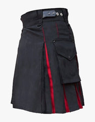 WOMEN'S RED AND BLACK HYBRID KILT - Scottish Kilt Jacket™ USA-UK