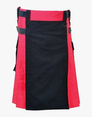 A PINK AND BLACK UTILITY KILT - Scottish Kilt Jacket™ USA-UK