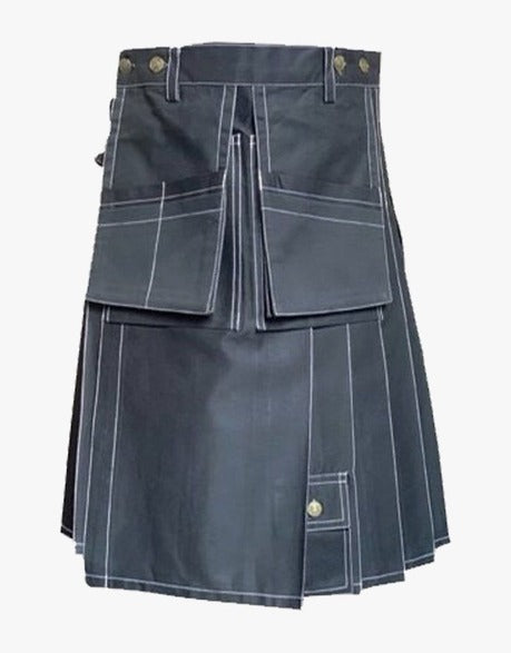 KILT BLACK WORKING - Scottish Kilt Jacket™ USA-UK