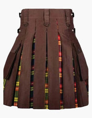 HYBRID BROWN KILT - scottish kilt jacket