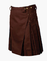 Utility Kit in Brown with Back Pocket - Scottish Kilt Jacket™ USA-UK