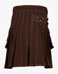 VICTORY BROWN UTILITY KILT - Scottish Kilt Jacket™ USA-UK