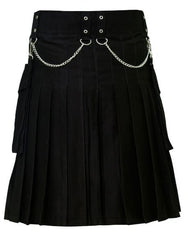 UTILITY CARGO KILT WITH SILVER CHAINS - Scottish Kilt Jacket™ USA-UK