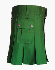 GREEN CONTEMPORARY KILT CUSTOM BUILD - Scottish Kilt Jacket™ USA-UK