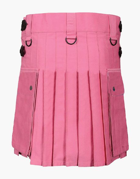 WOMEN'S FASHION UTILITY KILT WITH LEATHER STRAPS - Scottish Kilt Jacket™ USA-UK