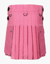 WOMEN'S FASHION UTILITY KILT WITH LEATHER STRAPS - Scottish Kilt Jacket™ USA-UK