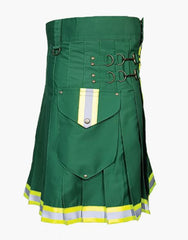 The Green Utility Kilt for Firefighter - Scottish Kilt Jacket™ USA-UK