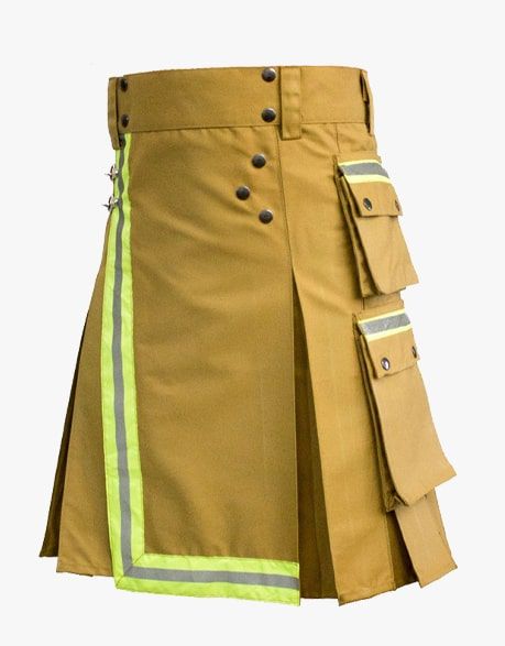 Utility Kilt Khaki Firefighter - Scottish Kilt Jacket™ USA-UK