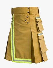 Utility Kilt Khaki Firefighter - Scottish Kilt Jacket™ USA-UK