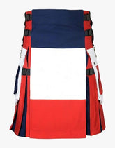 Hybrid Kilt French Flag Patriot Utility - Scottish Kilt Jacket™ USA-UK