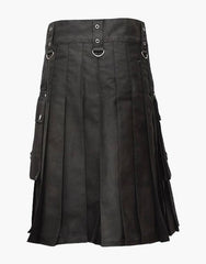 Gothic Style Black Practicality Kilt - Scottish Kilt Jacket™ USA-UK