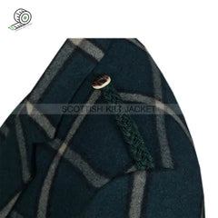 Green Argyll Jacket Made Of 100% Pure Wool With Vest And Waistcoat Tweed Kilt Jackets