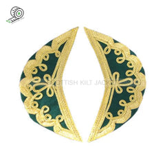 Green Pipe Band Doublet With White Piping 11 And A Decorative Gold Braid Jacket