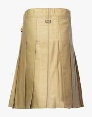 FRONT POCKET HEAVY DUTY KHAKI UTILITY KILT - Scottish Kilt Jacket™ USA-UK