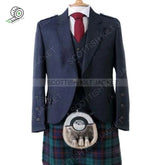 Highland Crail Jacket and Waistcoat in Midnight Blue Arrochar Tweed