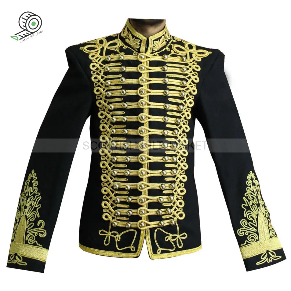 Hussars Military Dolman Aiguillette And Gilt Braid Collar Jackets