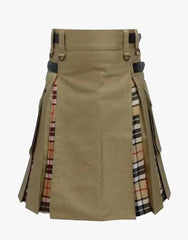 HYBRID KHAKI KILT - scottish kilt jacket