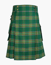 Irish Green Tartan Utility Kilt - scottish kilt jacket