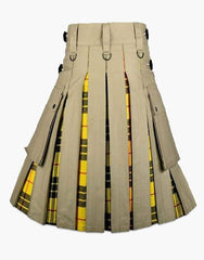 Lewis Tartar Hybrid Kilt-Khaki and Macheod - scottish kilt jacket