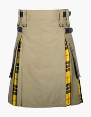 Lewis Tartar Hybrid Kilt-Khaki and Macheod - scottish kilt jacket