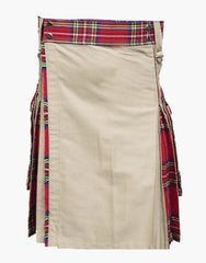 ROYAL STEWART TARTAN HYBRID KILT AND KHAKI - scottish kilt jacket
