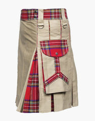 ROYAL STEWART TARTAN HYBRID KILT AND KHAKI - scottish kilt jacket