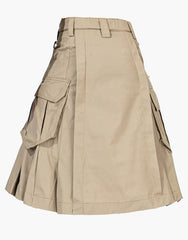 VELCRO STRAP KHAKI FASHION UTILITY KILT - Scottish Kilt Jacket™ USA-UK