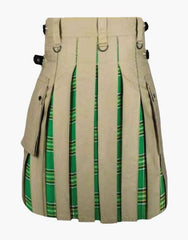 HYBRID KHAKI KILT - scottish kilt jacket