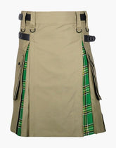HYBRID KHAKI KILT - scottish kilt jacket