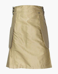 KHAKI SLANT POCKETS UTILITY KILT - Scottish Kilt Jacket™ USA-UK