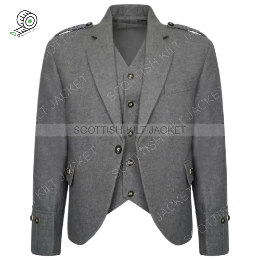 Kilt Jacket And Waistcoat 100% Wool Scottish Crail Highland Argyle