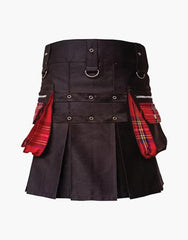 BLACK WOMEN DRESSED IN ROYAL STEWART HYBRID KILT - Scottish Kilt Jacket™ USA-UK
