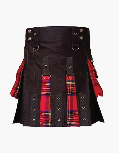 BLACK WOMEN DRESSED IN ROYAL STEWART HYBRID KILT - Scottish Kilt Jacket™ USA-UK