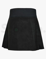 Ladies’ Plain Black Short Tartan Kilt Womens