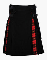 Wallace and Lauramont Black and Tartan Hybrid Kilt - scottish kilt jacket