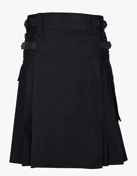 GAULTIER BLACK UTILITY KILT LAUTREAMONT - Scottish Kilt Jacket™ USA-UK