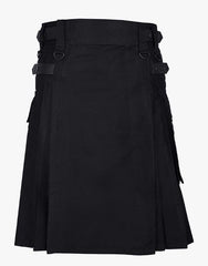 GAULTIER BLACK UTILITY KILT LAUTREAMONT - Scottish Kilt Jacket™ USA-UK
