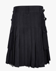 GAULTIER BLACK UTILITY KILT LAUTREAMONT - Scottish Kilt Jacket™ USA-UK